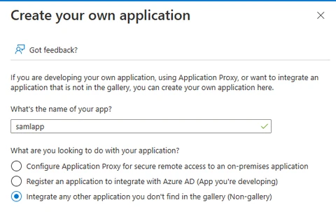Azure enterprise application