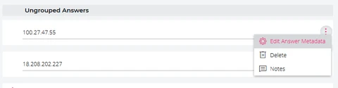 Edit the answer metadata