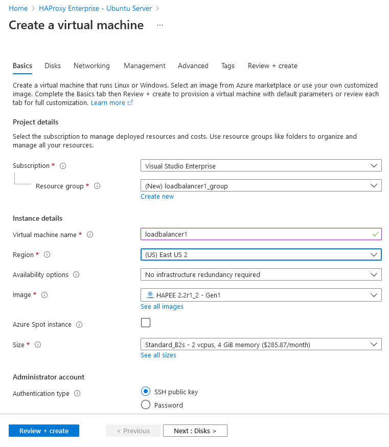 Create the VM
