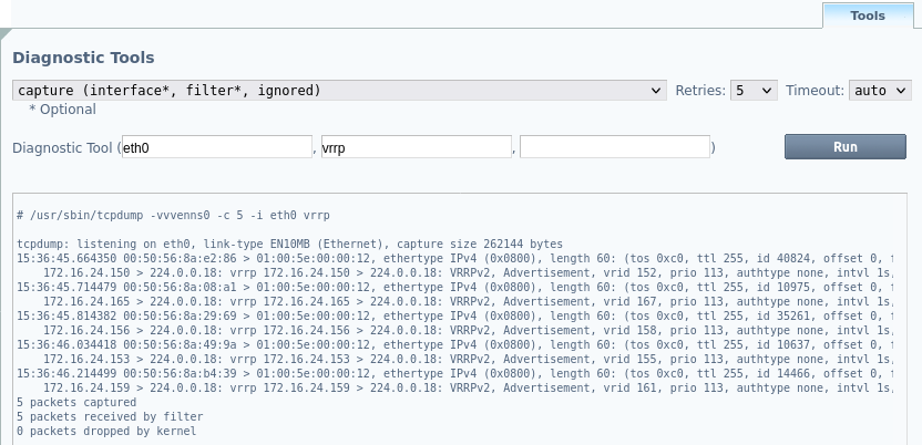VRRP Capture Tool