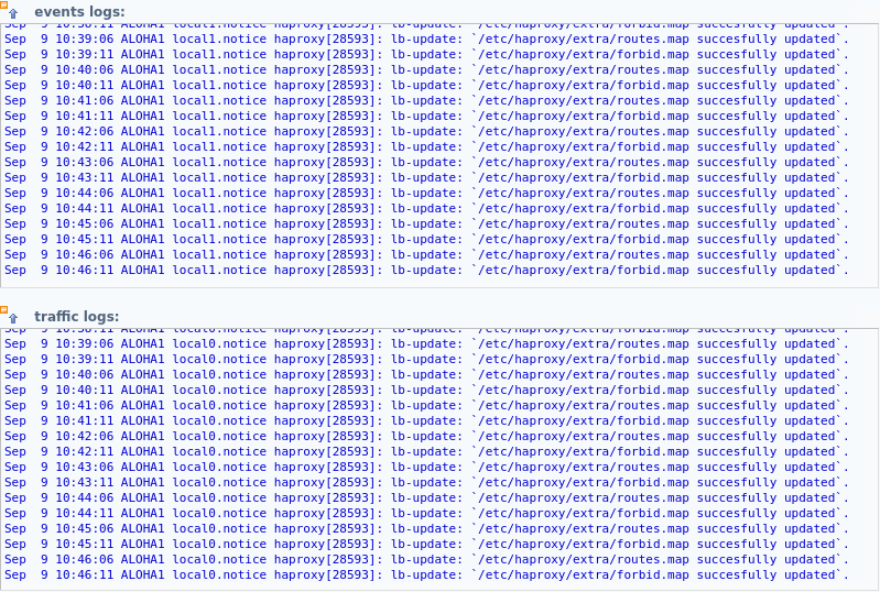 dynamic updates log
