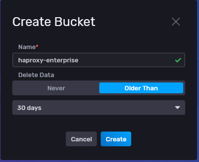 Create a bucket