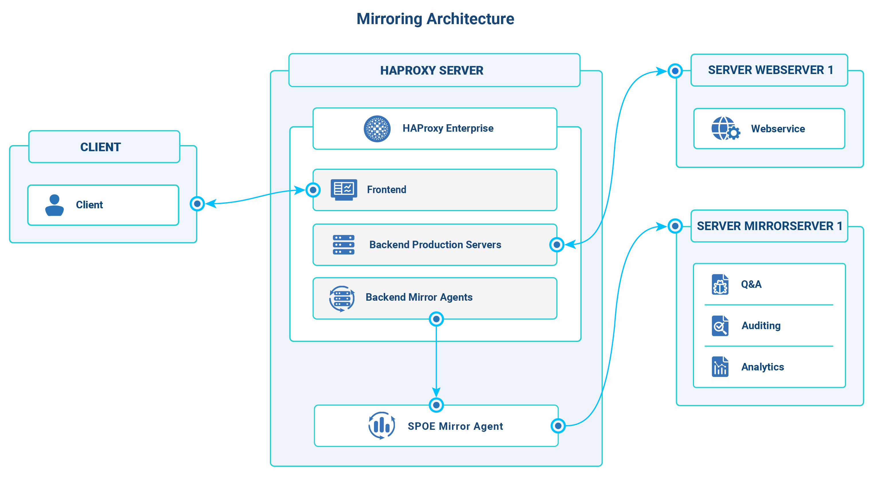 Architecture of Sample Mirroring Deployment