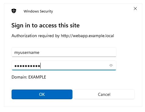 SSO Kerberos login prompt