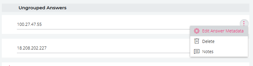 Edit the answer metadata