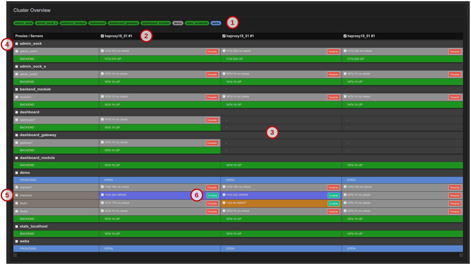 Cluster overview