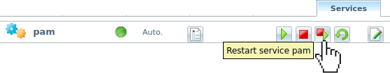 restart service pam