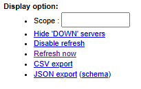 Statistics display options