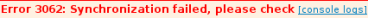 Sync Error