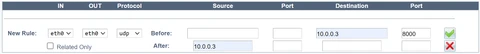 Source NAT for UDP One Interface