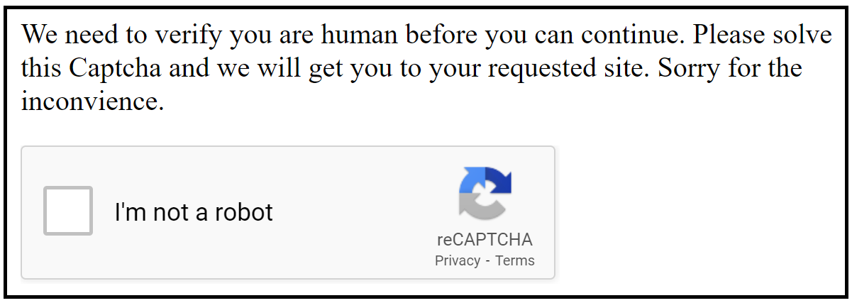 [Google reCAPTCHA V2 Checkbox Challenge]