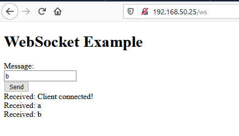 Example WebSocket application