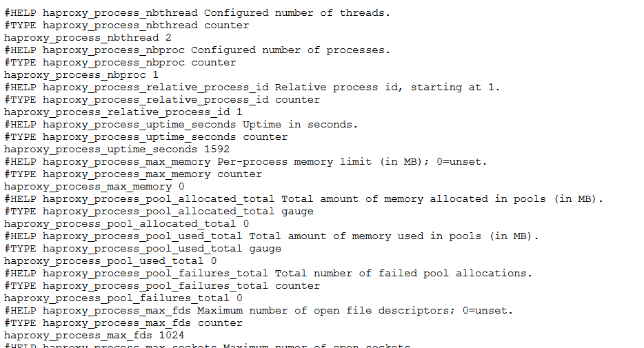 HAProxy exposes Prometheus-style metrics prometheus-style metrics in haproxy