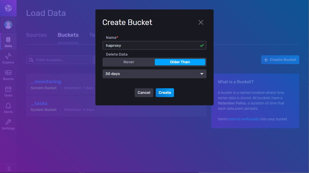 Create Bucket